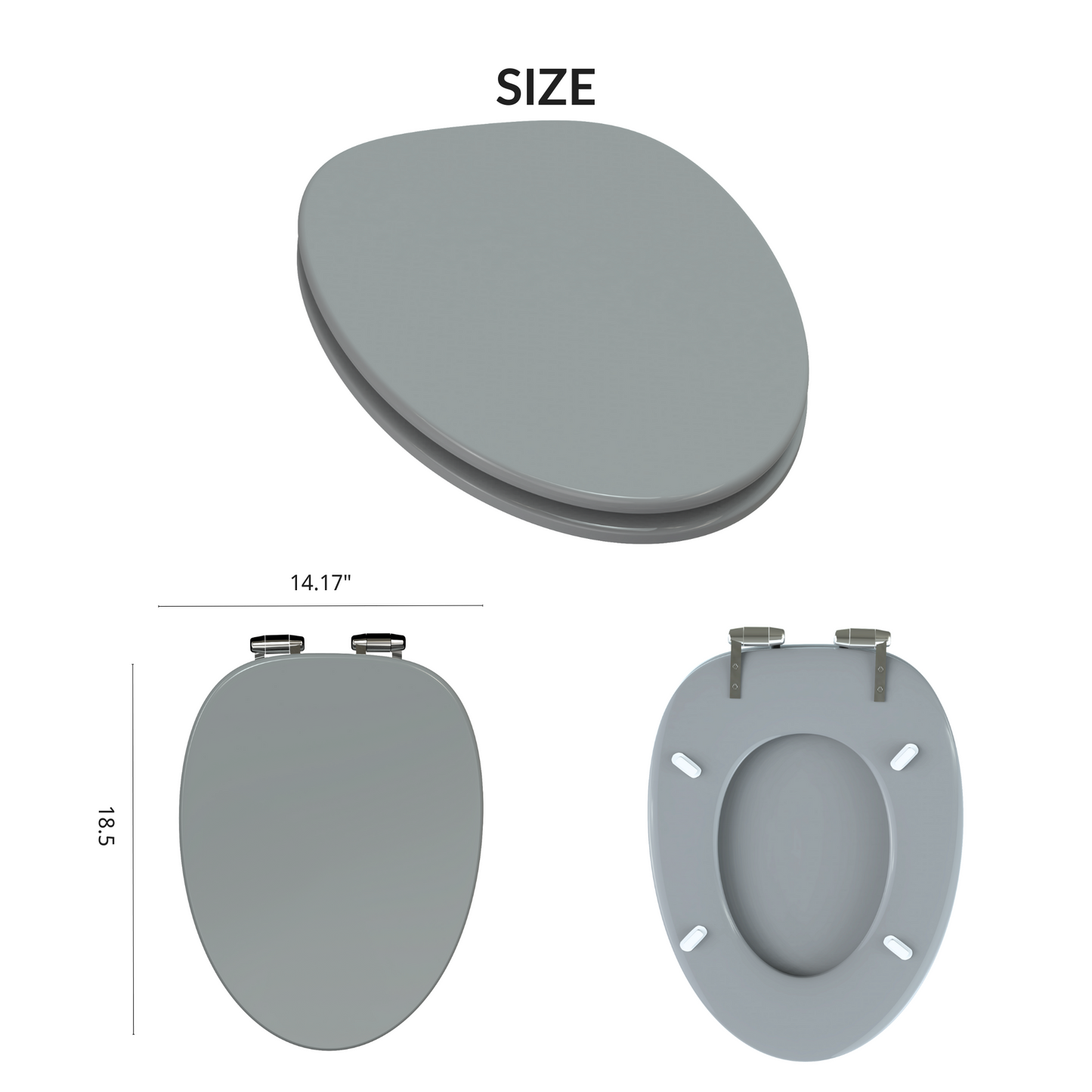 COZYBASE Gray Toilet seats