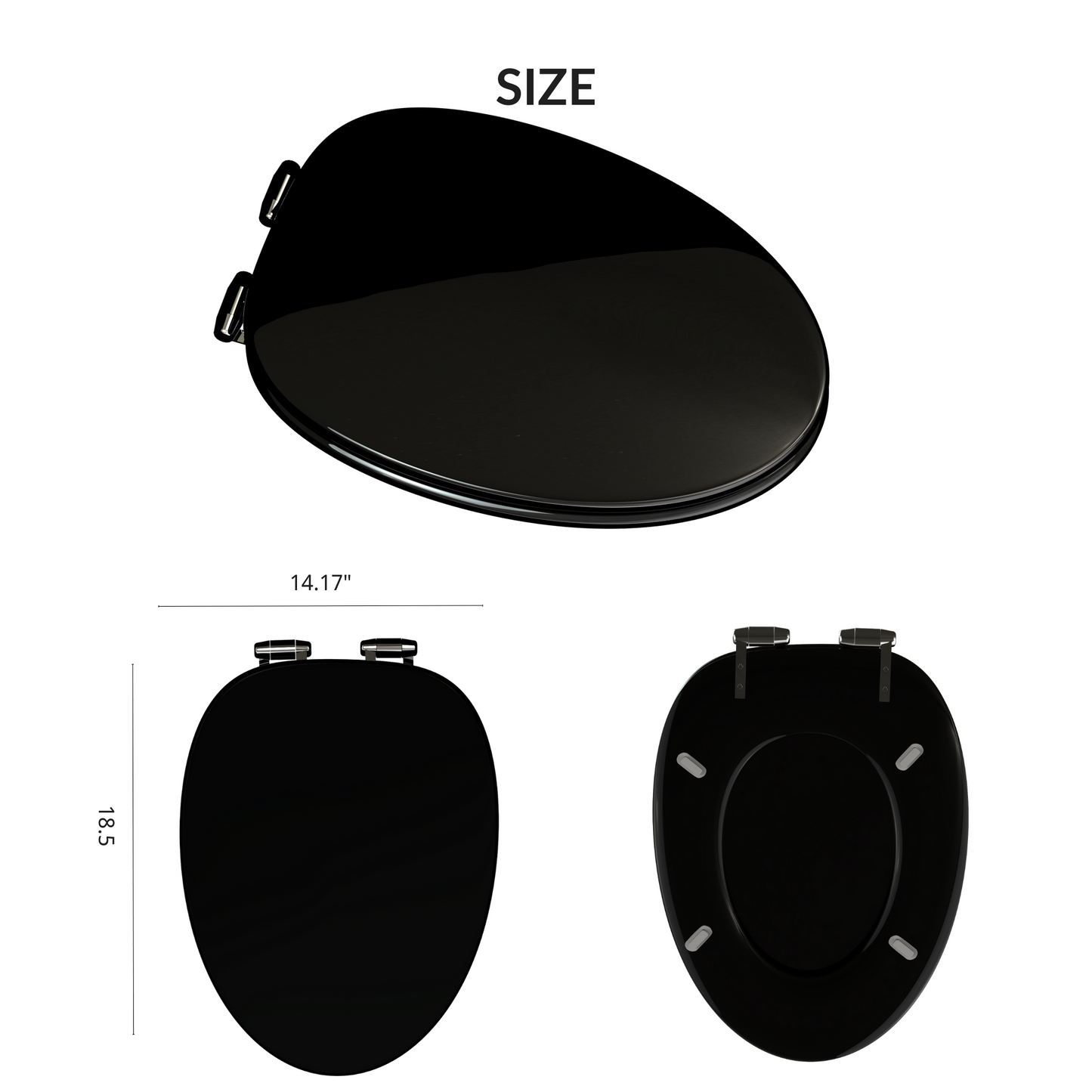 COZYBASE Black Toilet seats